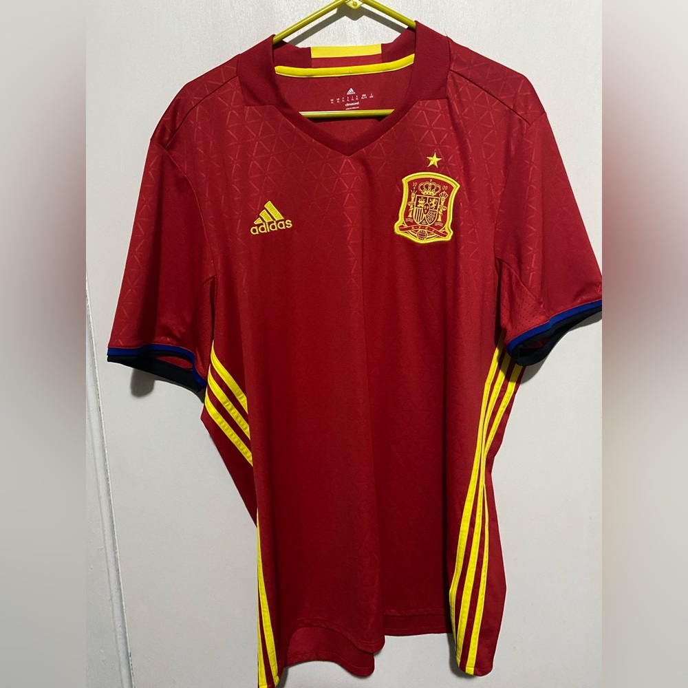 Adidas Football Soccer Spain National Team 2016/17 Home Jersey Men’s Xl